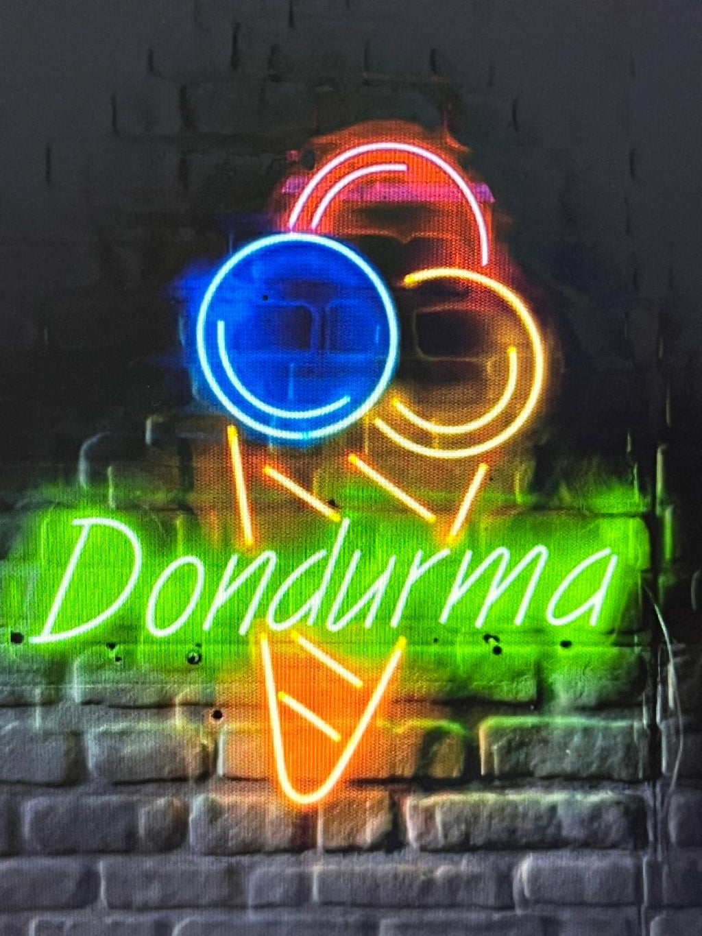 yazın dondurmacısı neon led emoji